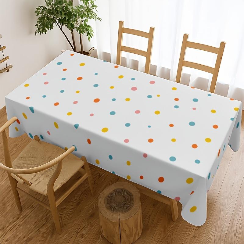 1pc Tablecovers Soft And Stylish with Colorful Polka Dot Pattern, Suitable for Coffee Tables, Desks, Picnics And Outdoor Dining