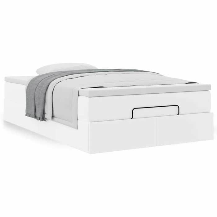 Maison Exclusive - Cadre de lit ottoman avec matelas blanc 120x200 cm similicuir