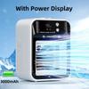 USB Desktop Fan Water Tank Mini Air Cooler Portable Personal Cooling Device 1800mAh Lithium Battery Low Voltage Operation Fan