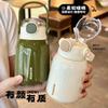 316 Stainless Steel Insulated Kids Water Bottle With Straw Lid Handle 500ml Large Capacity Thermos School Travel