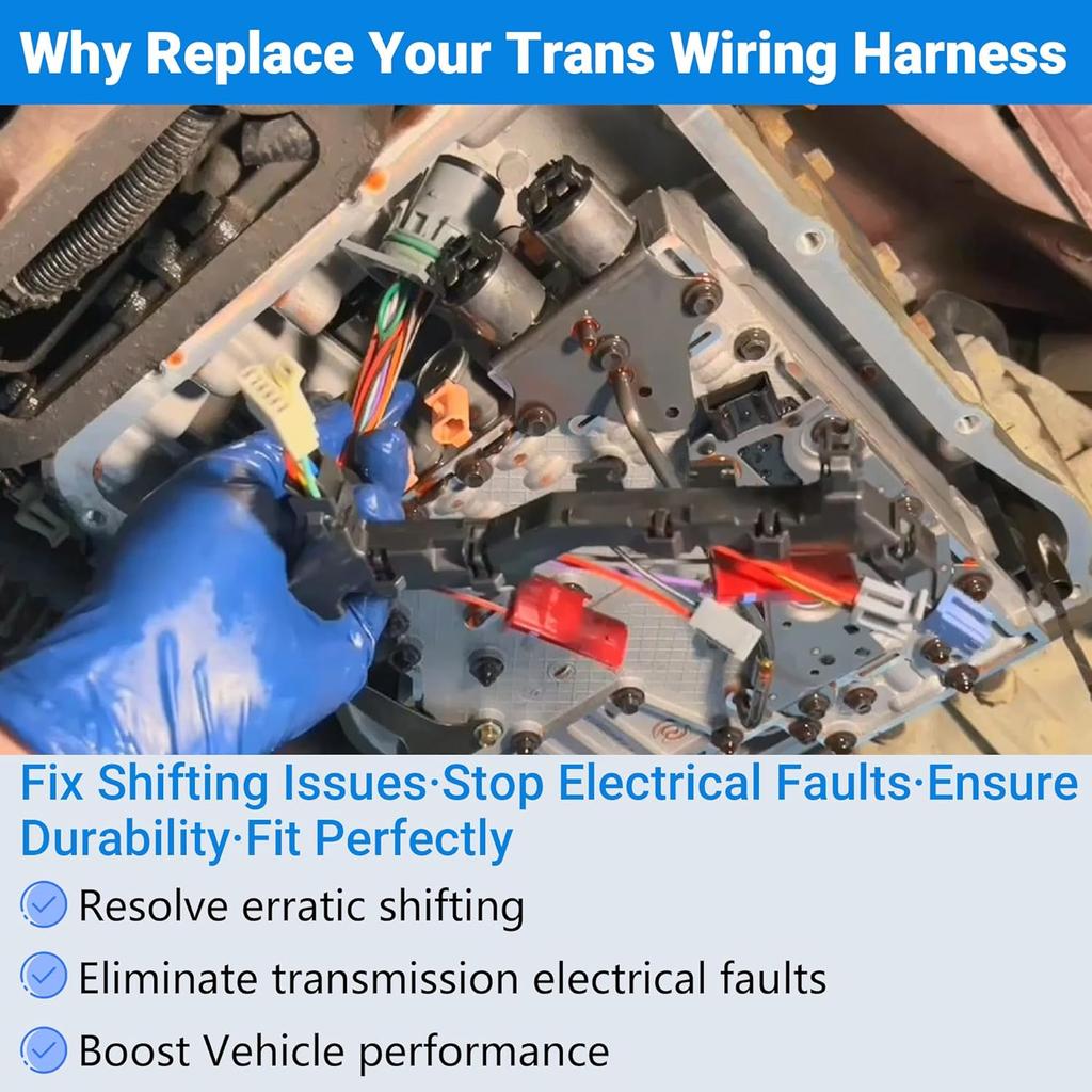 29541371-5 Speed 6 Solenoid Automatic Transmission Wiring Harness for GM Chevy Duramax Allison 1000/2000/2400, for 2001-2011 Chevrolet Silverado 2500
