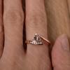 Women's Pink Trillion Cut Morganite Gemstone Ring 925 Sterling Silver Statement Band For Engagement & Wedding Wear