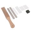 Leather Stropping Kit Complete Tools Double Sided Leather Paddle Honing Strop Set for DIY Leather Crafting Honing Set 1