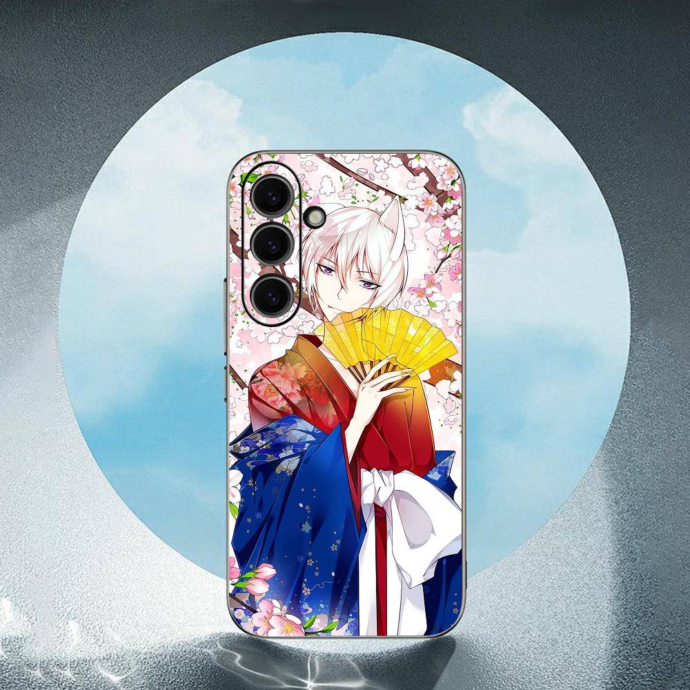 T-Tomoe Kamisama For Samsung Galaxy S25 S24 S23 Ultra S22 S21 Plus S20 Black Soft Silicone Protective Case