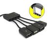 USB OTG Hub with Charging Switching 1 To 4 MicroUSB TypeC Charging Cable Connect Multiple Devices Simultaneously