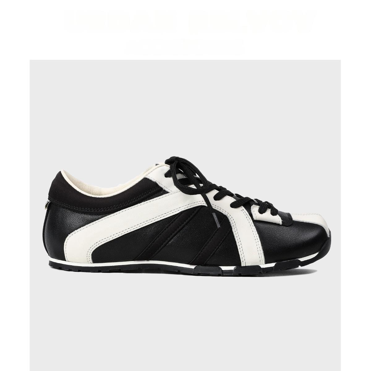 

Zhao Ruth s same square-headed zebra shoes 2025 new soft leather women s shoes casual board shoes inner height-increasing ballet training shoes 35 чёрный