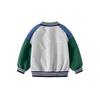 Children's Letters Baseball Uniform Outerwear Spring and Autumn Boys' Button Fleece-lined Hoodie Baby Boys' V-neck Color Matching Clothes