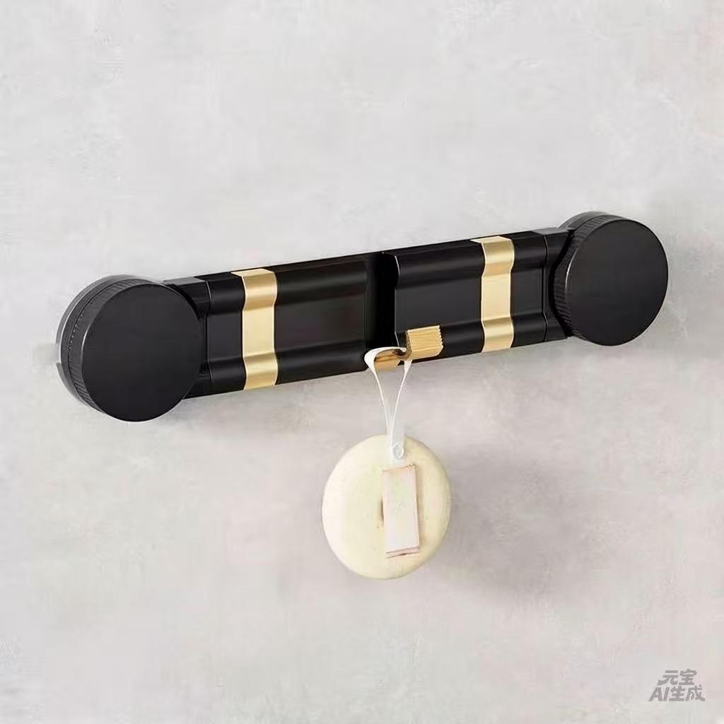 Hidden Foldable Suction Cup Coat Hook Made of Aluminum Alloy Waterproof Space Saving for Doors Wardrobes Bathrooms Living Rooms