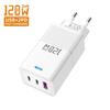 120W GaN Wall Charger Fast Charging Multi Port 2 PD 1 USB Adapter Portable for Travel Home Office Use