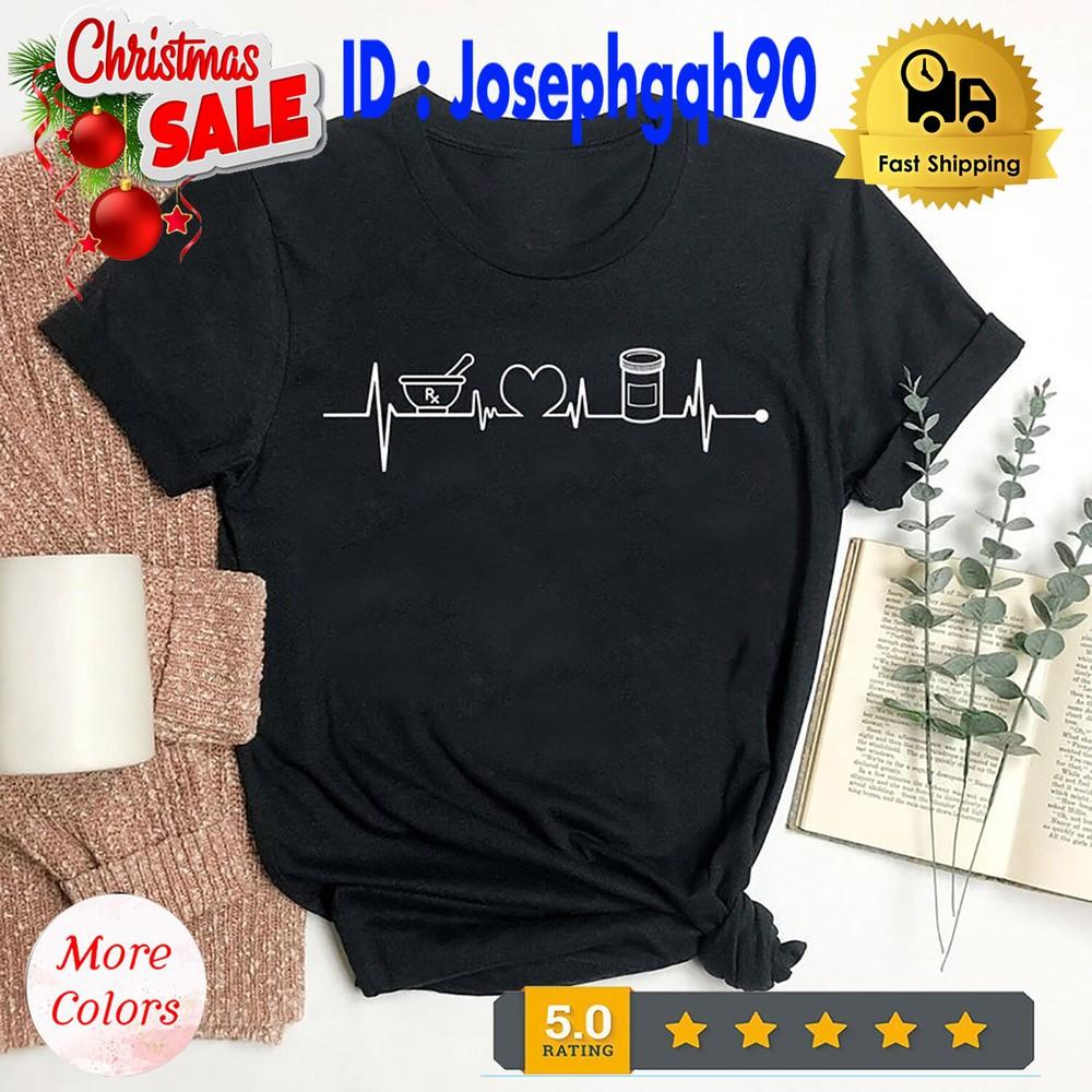 2025/Фармацевт Пульс Футболка, Подарок Фармацевтическому Технику, Футболка Фармацевта, Медицинская Унисекс Футболка XXXXL