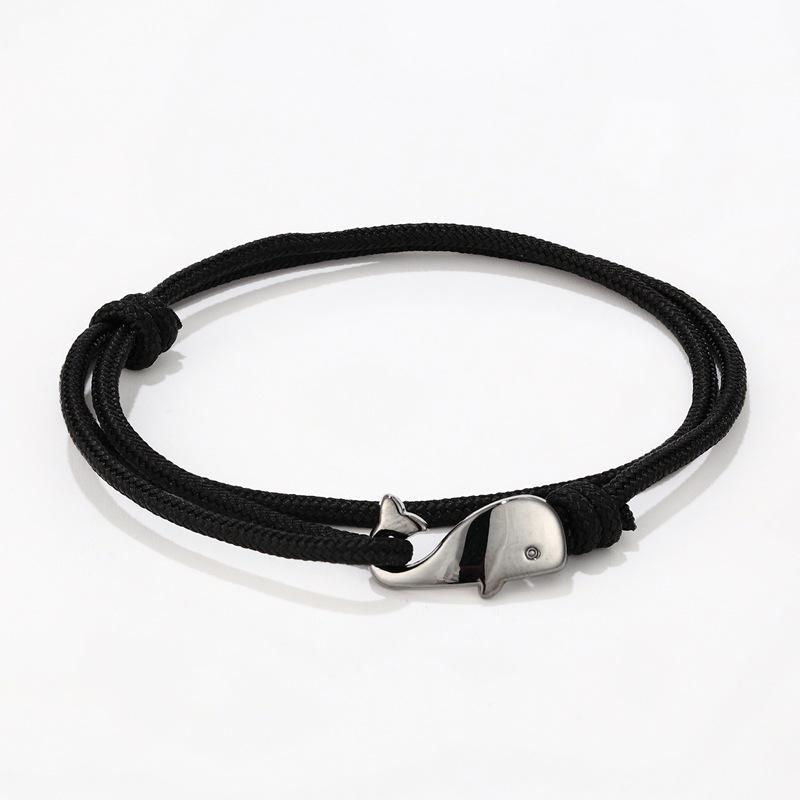 Fashion Whale Bracelet Men Handmade Adjustable Rope Braslet Beach Jewelry Nautical Braclet Leisure Accessories Pulseras Joias