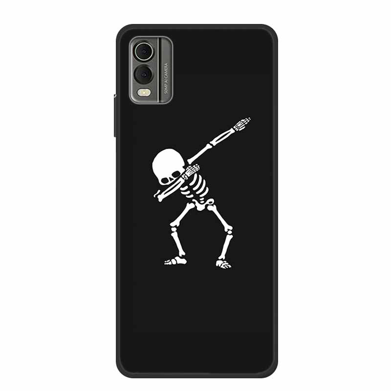 Pentru husă Nokia C32 6,5" Husă spate din silicon moale TPU de lux Carcase pentru telefon pentru NokiaC32 Protector drăguț Rezistent la șocuri Flori Capa