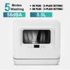 785W Automatic Countertop Dishwasher Disinfecting Cabinet  2/3 Place Setting Desktop 5 Washing Programs Dish Washer Machine UK/US Plug