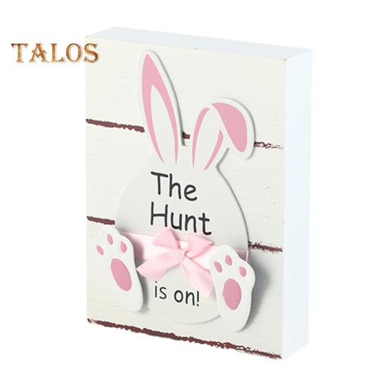 

Деревянное украшение в виде кролика, отдельно стоящее пасхальное украшение на стол, блок для кролика, центральный элемент для домашнего праздника, весенний многоярусный поднос, декор белый