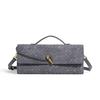 Autumn and Winter New Matte Suede Hand-woven Dinner Bag Women's Versatile Shoulder Messenger Bag Commuter Organ Bag