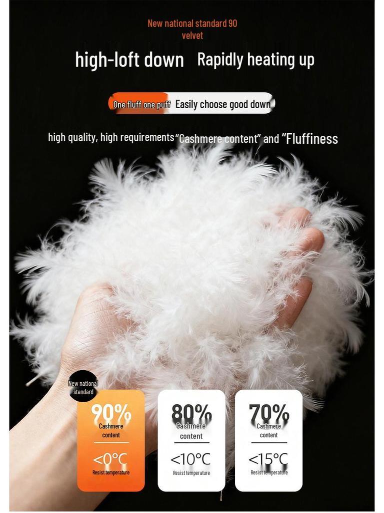 2025 Winter Men's Lightweight Black Duck Down Jacket - National Standard 90, Cold Protection Outerwear for Couples.