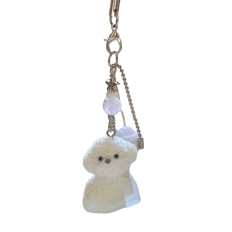 Stylish Dog Phone Chain Bag Hainging Ornament Dog Pendant Suitable for School Office Travel and Daily Decoration