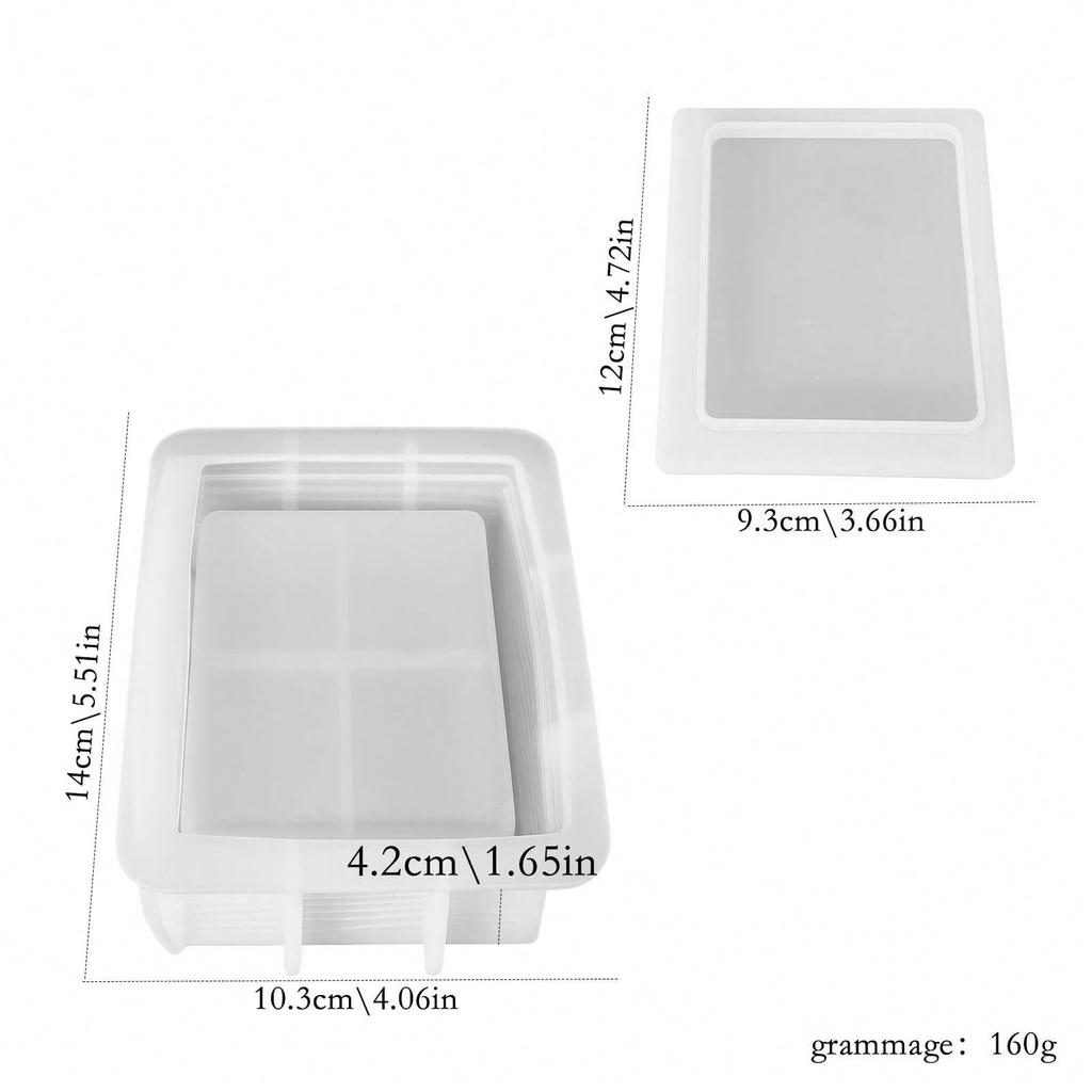 Crystal Epoxy DIY Book Jewelry Decoration Box Mold Book Scented Candle Ornament Silicone Mold