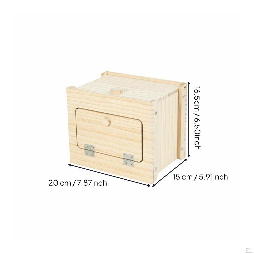 Wooden Bird Hatching Box Solid Wood Parrot Breeding Warm and Secure