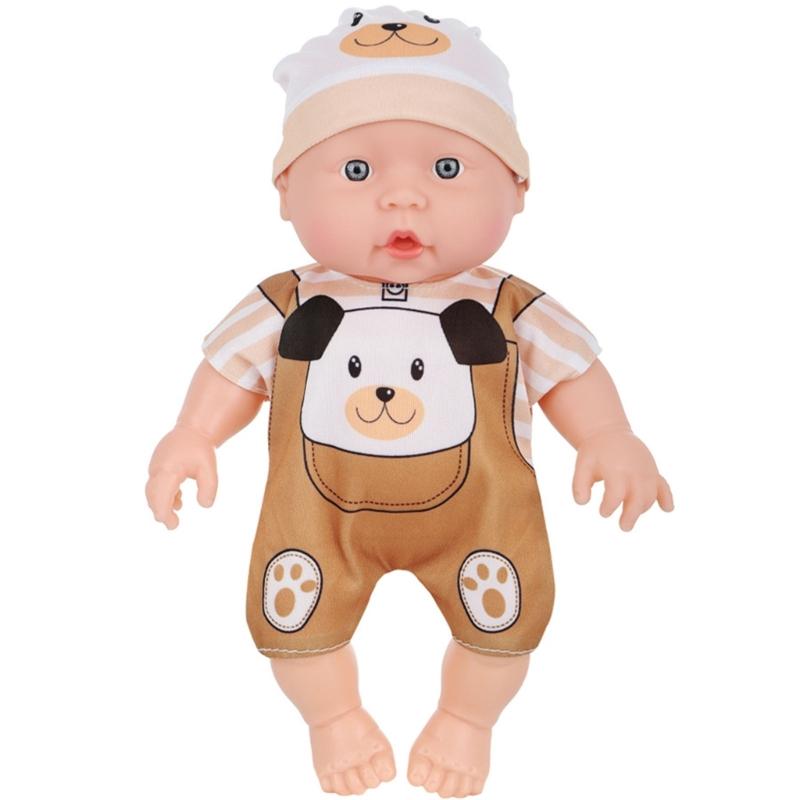 

25cm Interactive Reborns Baby Dolls with Bendable Joints Early Childhood Development Comforting Toy for Toddler Gift