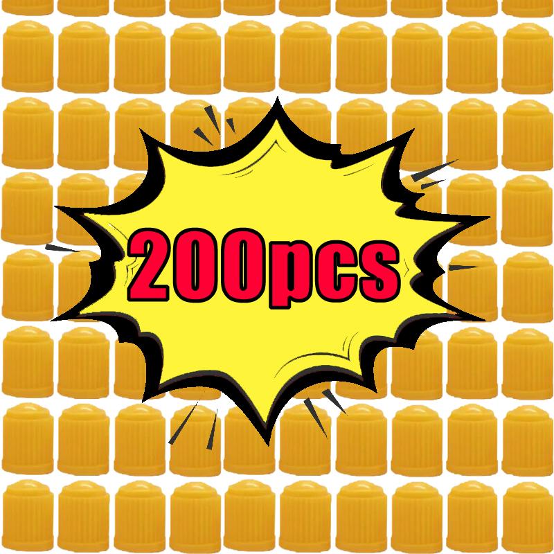 200pcs Wheel Tire Valve Caps Tyre Rim Stem Covers Airdust Waterproof for Car Automobiles Motorcycles Trucks Bikes 6 Colors