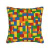 Classic Red Green Blue Yellow Building Blocks Bricks Pillow Case Comfy Pillow Cover Funny Pillowcases For Living Room Sofa