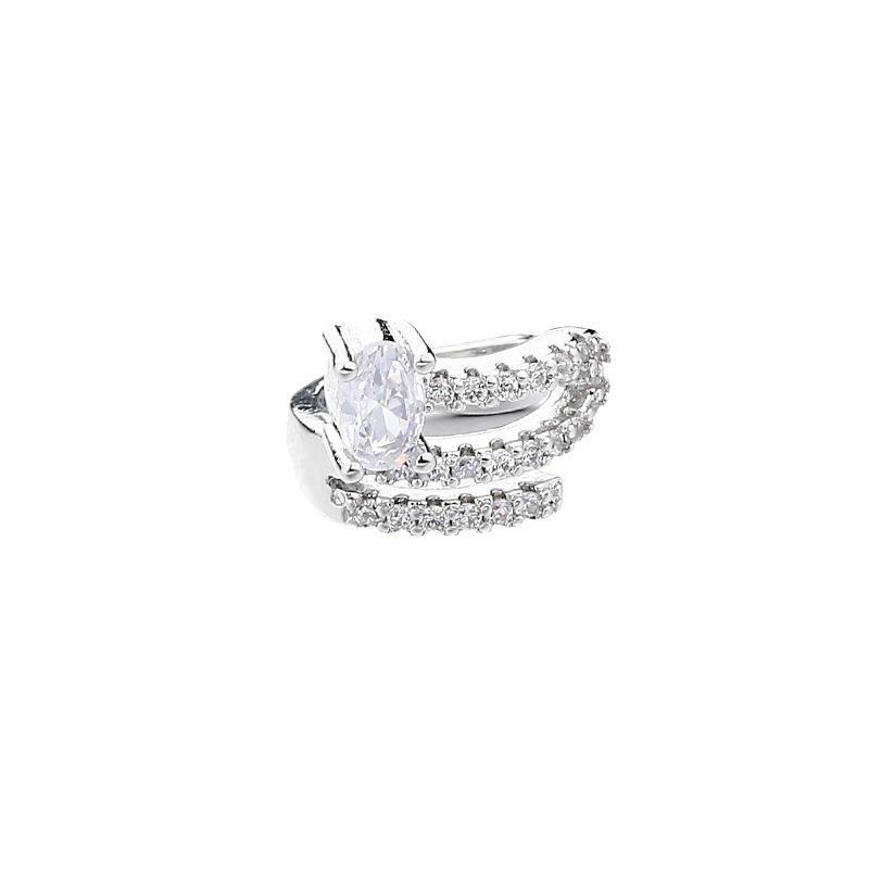 Zirconium Stone-inlaid Earbone Clip Ear Nail