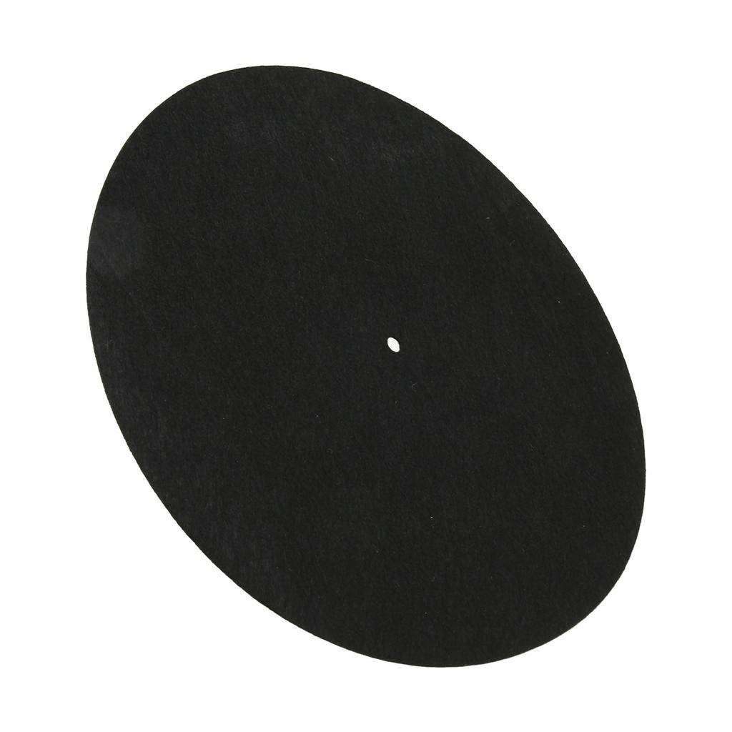 Turntable Slipmat Wool Mat Prevent Vibration Slip Static Record Platter Mat Black Mat for LP Vinyl Record Player