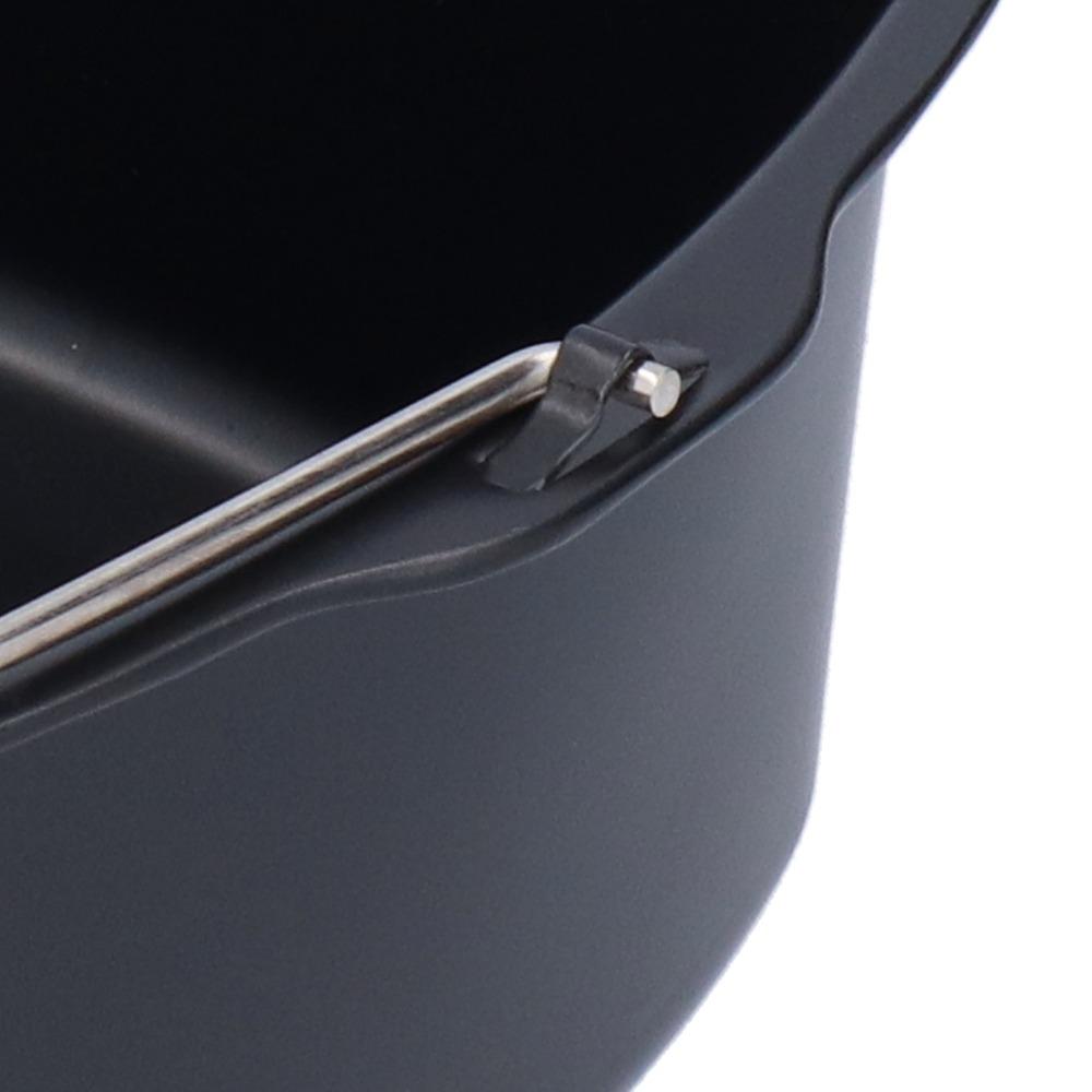 Iron Air Fryer Baking Pan Dishwasher Safe Stainless Steel Handle Cake Mold Non-Stick Food Grade Square Air Fryer Pan Microwave