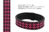 Phiten RAKUWA Bracelet S, Silicone, Houndstooth Pattern, Black/Pink, 17cm