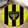Beitar Jerusalem Runder Teppich, Teppich für Wohnzimmer Schlafzimmer Sofa Spielzimmer Dekor, Rutschfeste Bodenmatte