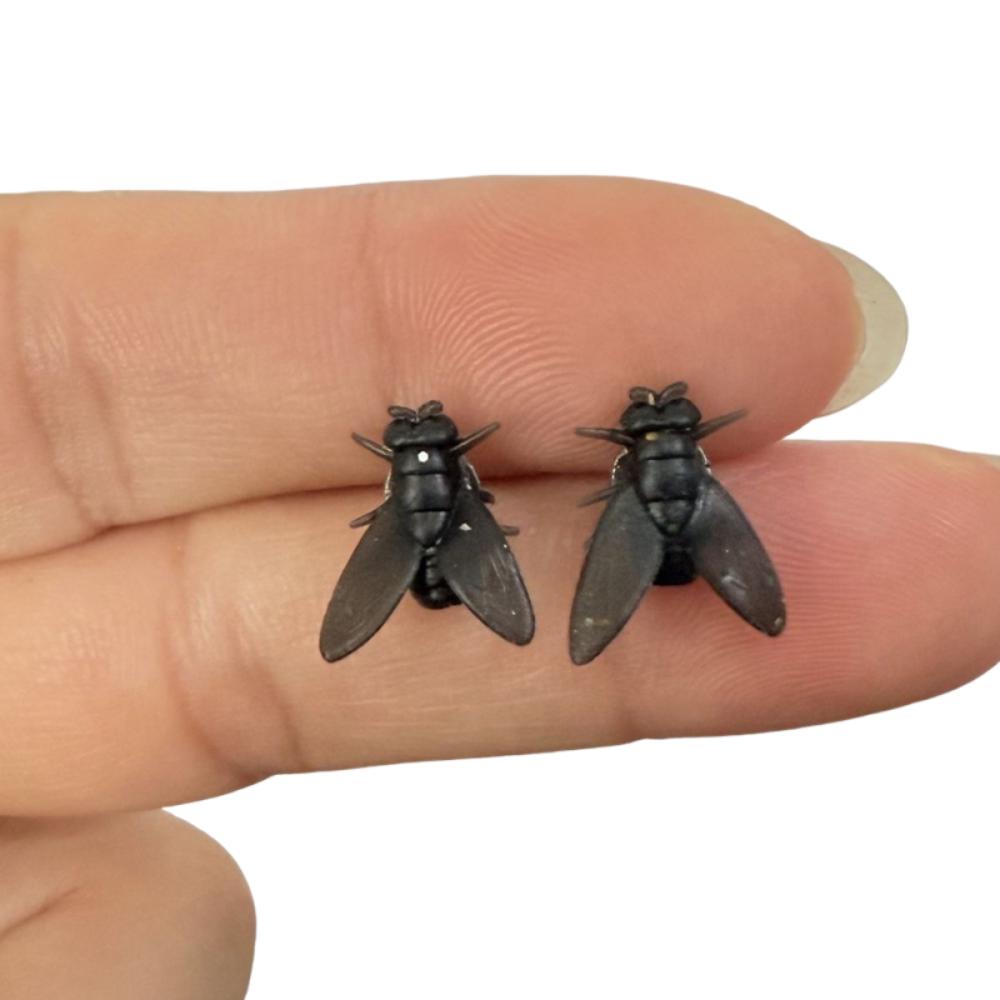 Creative Mini Fly Earrings Prank Insects Small Earrings Cute Flies Studs Earrings  Party Jewelry