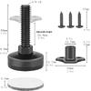 Sturdy Furniture Levelers 3/8Inch Thread Leveling Feet Adjustable Height Designs 4Pcs Furniture Leg Extenders Daily Use