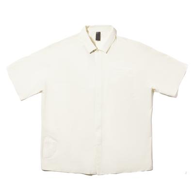 Li Ning X Jackie Chan Collaboration Kung Fu Series Sports Casual Minimalist Solid Color Short Sleeve Shirt Men Shirts Paper-White ASHV023-1