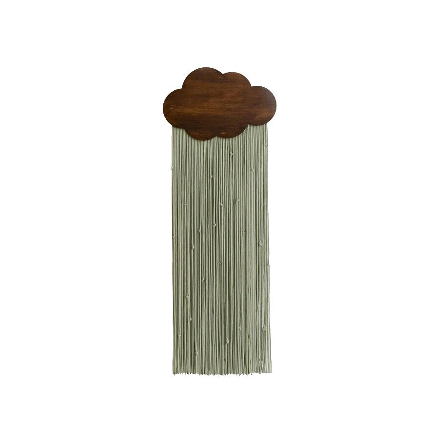 Nordic Style Wooden Cloud Tapestry with Cotton Rope and Tassels - DIY Kit