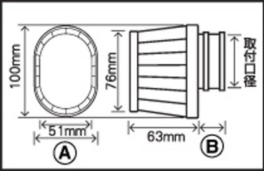 PMC Smooth Stream Air Stream Oval Mounting 55mm Filter, Diameter (53-56mm), Size 73mm, 15mm, Black/Blue, 154-535