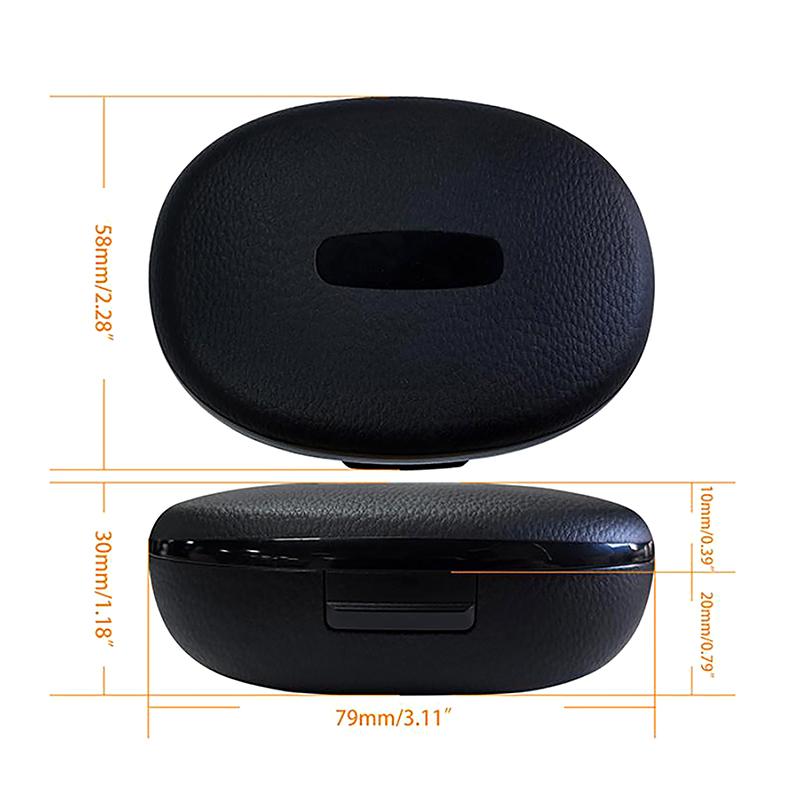 Portable Hearing Aid Hard Case Waterproof Hearing Aid Protective Storage Box Black For Outdoor Travel Hearing Aid Carrying Case