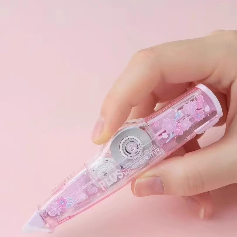 Japan Plus Kersenhout Beperkte Editie Transparante Correctietape (1 stuk Correctietape+3 stuks Navulling)