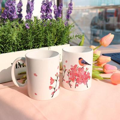 tf005-Design Mug 2p-One Bird On a Petal