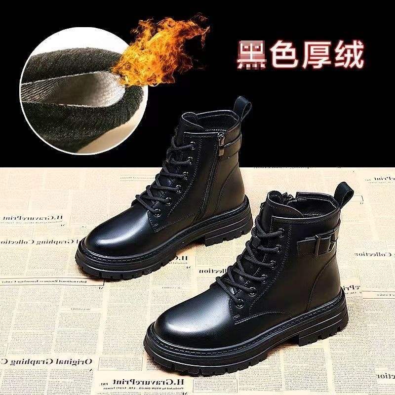 

Настоящая мягкая кожа ботинки Мартин детские 2025 осень новые женские туфли весна и осень бархатные одинарные ботинки британские короткие ботинки осень и зима 40