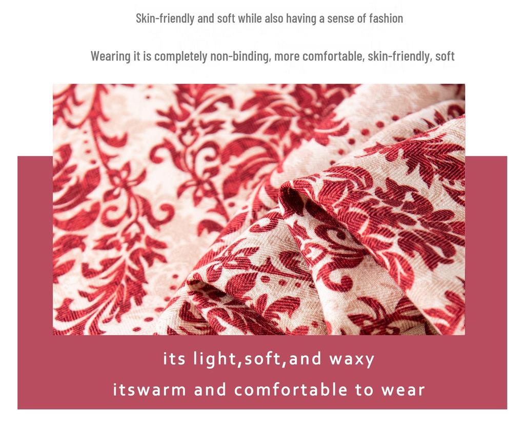 Women's Retro Square Scarf: Fashionable Wool Neck Warmer & Sun Protection Shawl