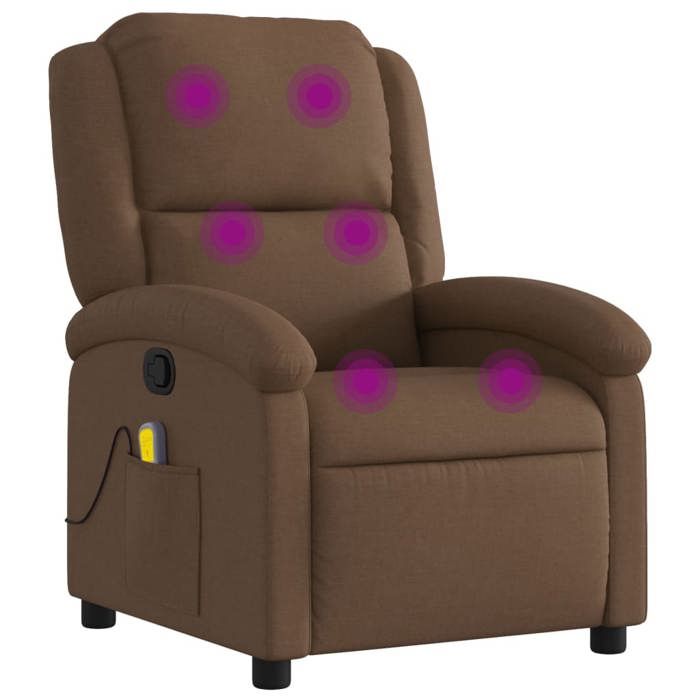 VidaXL Fauteuil de Massage Inclinable, Chaise de Relaxation avec Dossier et Repose-Pied, Siège Inclinable, Fauteuil TV, 371767
