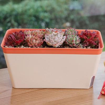 Multi-function Double Layer Flower Pot Rectangular Indoor Flower Planter Box Vegetable Planting Pot Vegetable Planter