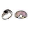 Practical Sparkling Opening Rings Adjustable Snow Goggles Shape Copper Texture Suitable for Fashion Enthusiasts Present