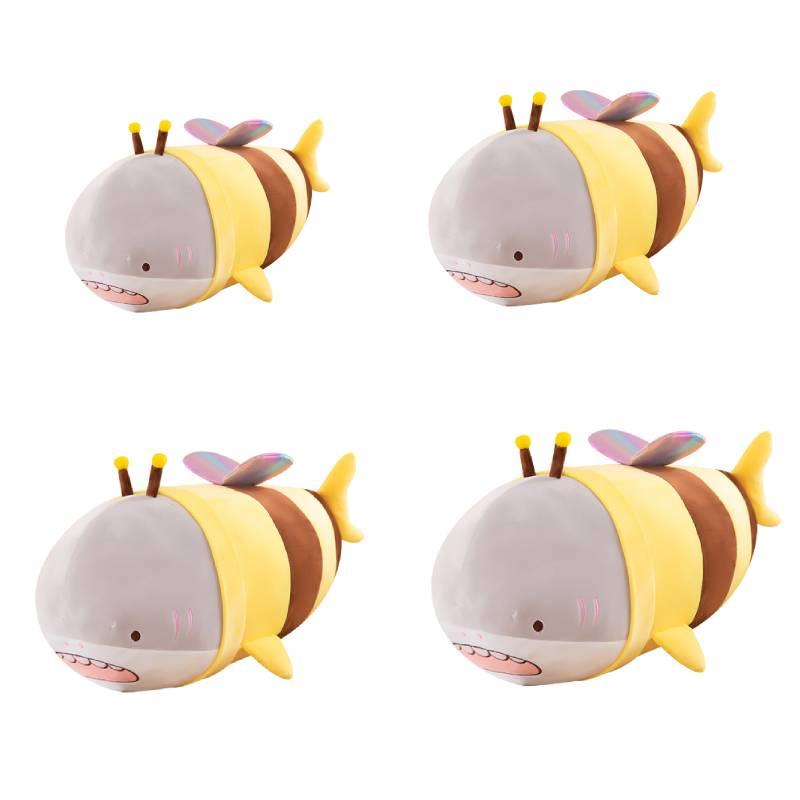 Bee Shark Plush Toy Funny Stuffed Animal Pillow Gift