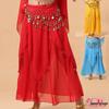 Adult Indian Belly Dance Costume Chiffon Coin Skirt