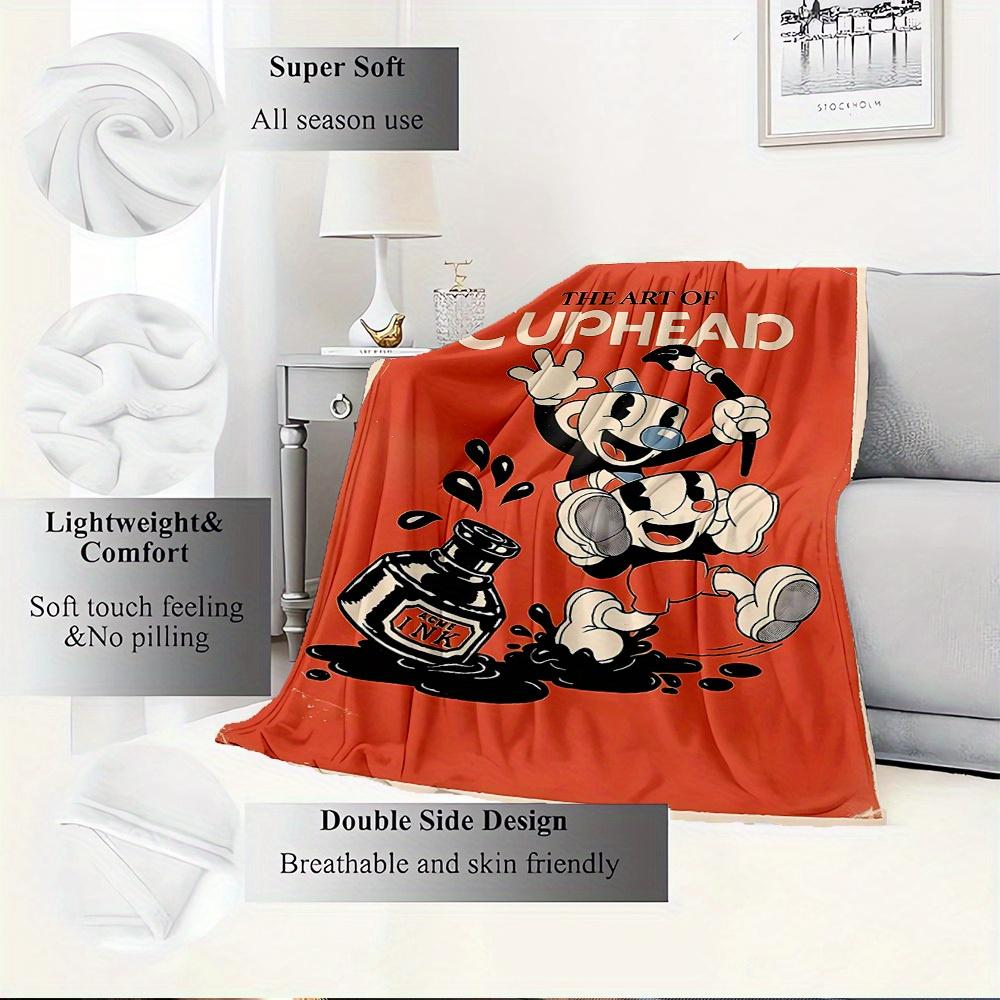 Anime Attack on Titan Eren Mikasa Cartoon Flannel Blanket,Warm and Cozy Soft Throw Blanket for Home Bedroom Bed Sofa Cover Kids