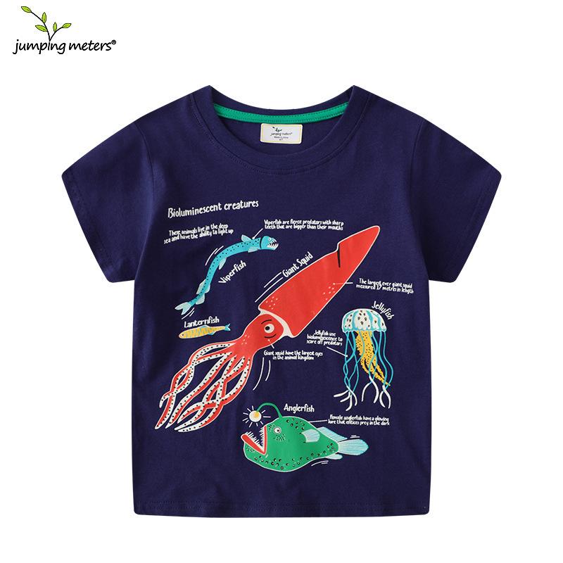 Nieuwe Collectie Jongens 2026 Korte Mouw Oceaan Wereld Lichtgevend T-shirt - Europese & Amerikaanse Stijl
