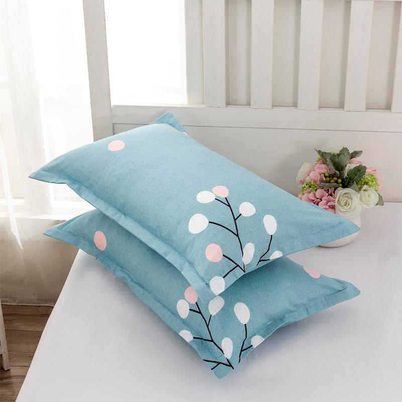 Set of Two Modern Minimalist Pure Cotton Pillowcases for Dorms and Homes