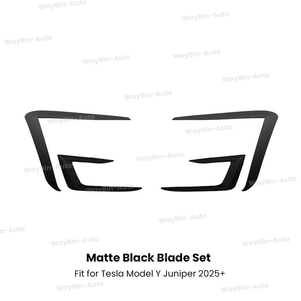 Glossy Black Front Lip Spoiler & Front Bumper Lip Kit for Tesla Model Y Juniper 2025+ - AD Sport Body Kits Styling Accessories